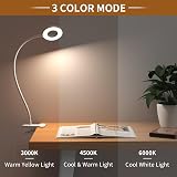 iZELL LED Desk Lamp with USB Adapter 3 Color Modes 10 Brightness Clamp Light view 2