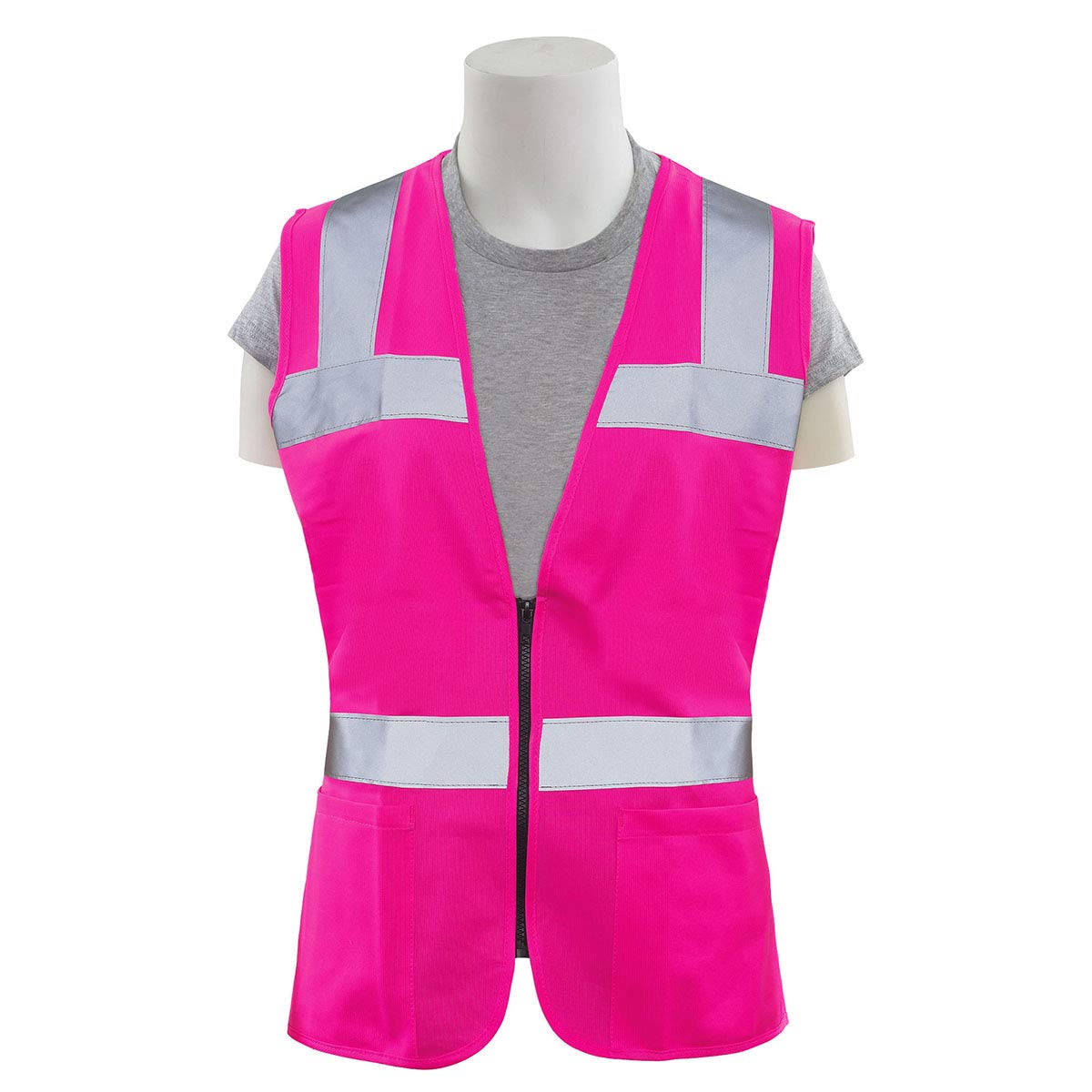 ERB S721 Non-ANSI Ladies Fitted Polyester/Tricot Hi Viz Pink Small (Pack of 2) Image