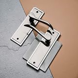 Designer Levers Berkeley Modern Design Lever Door Handle 1 Pair Satin Nickel view 3