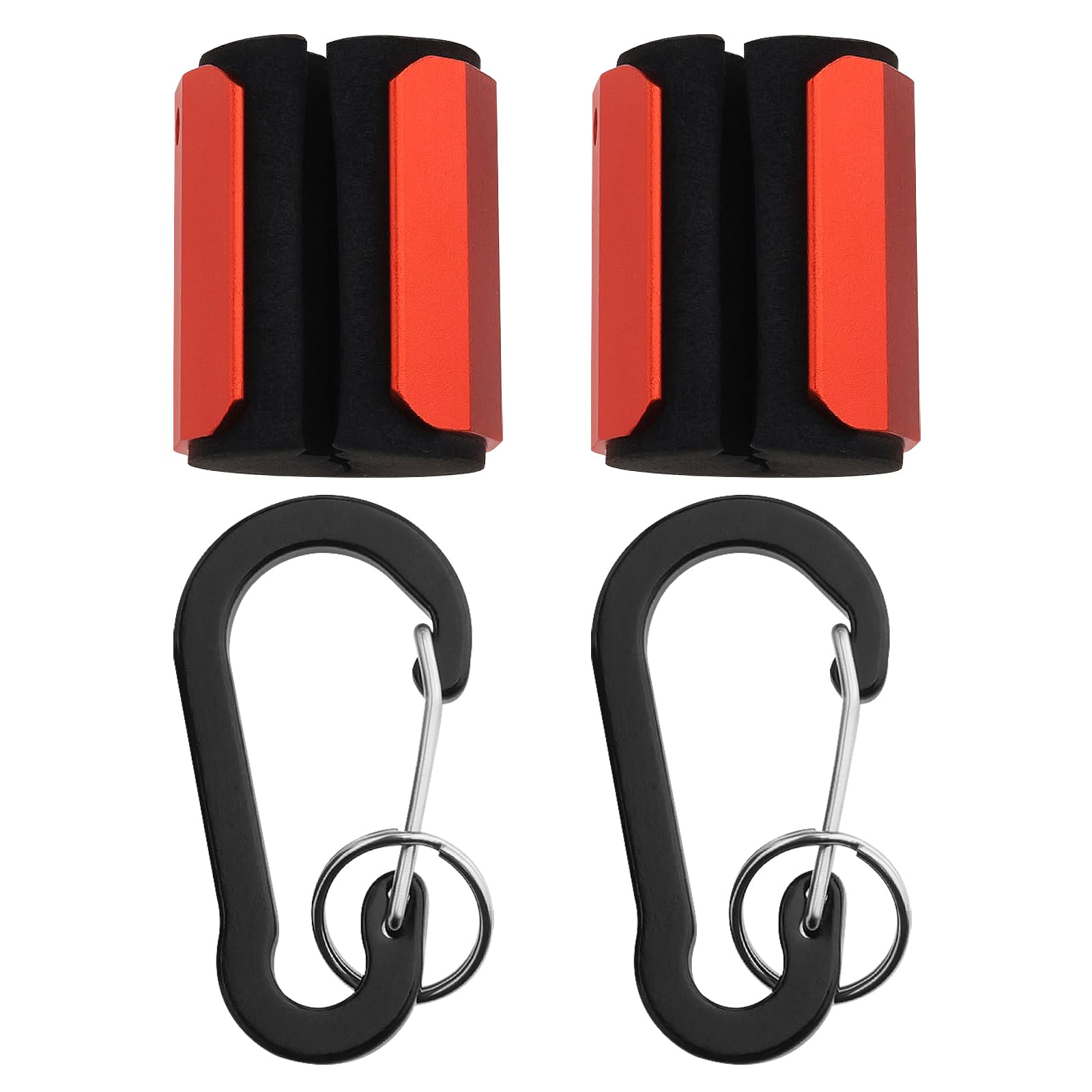 LT Easiyl 2Pcs Aluminum Alloy Lightweight Portable Lure Fishing Rod Hanger Creek Rod Clips Wearable Fishing Rod Holder Fishing Rod Clip Red