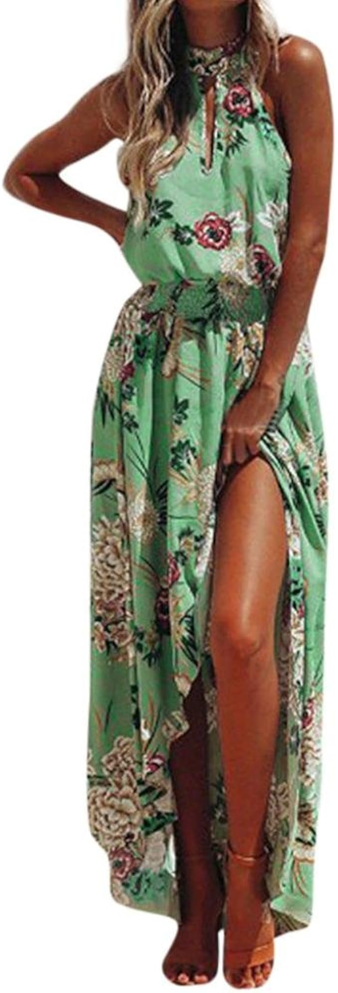 Kleid Vorne Kurz Hinten Lang Sommer Ansenesna Kleid Damen Sommer Lang Mit Schlitz Boho Blumen Elegant