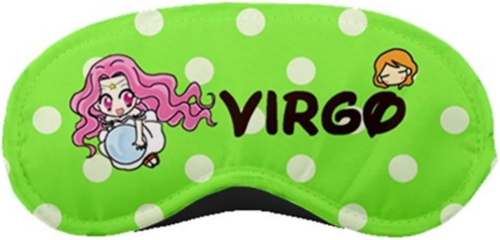 VIRGO, ZODIAC Sleeping Mask,Green background