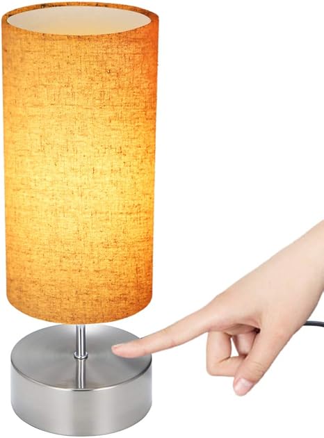 tomshine lampara de mesa de control tactil de 3 vias regulable lampara de escritorio para dormitorio oficina sala de estar