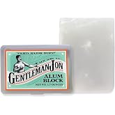 Gentleman Jon Alum Block - 3.7oz Aftershave Solution for Razor Burn Relief | Alum Block in Travel Friendly Plastic Case, Aftershave for Men, 100% Potassium Alum Stone for Shaving, Helps Fight Razor Burn