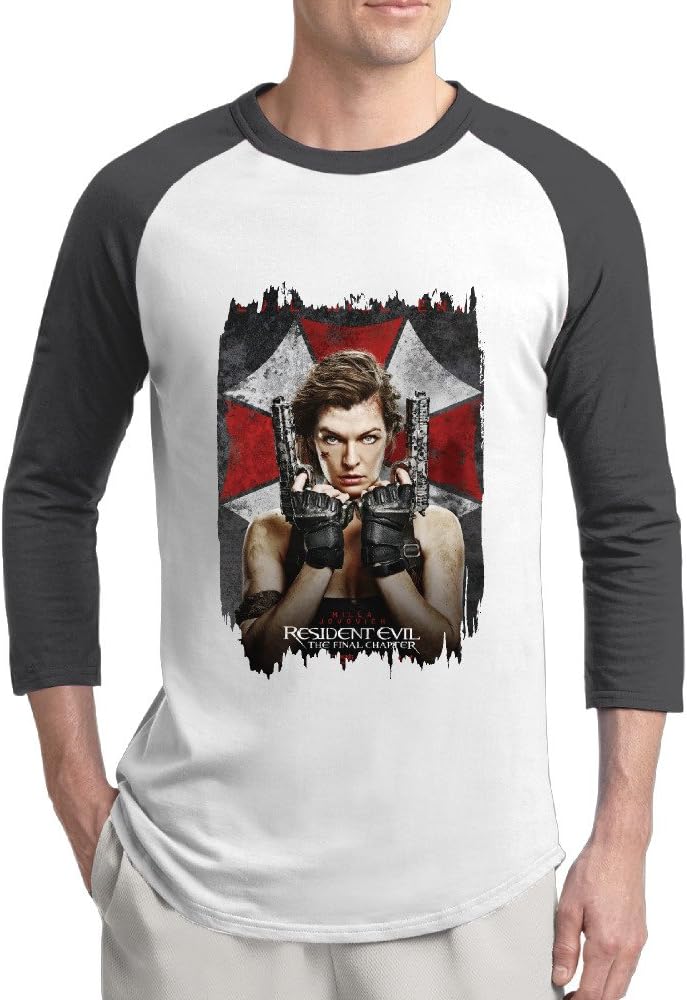 Men Resident Evil The Final Chapter 2016 Poster Baseball Jersey Shirt