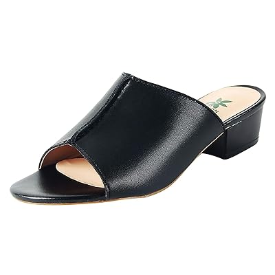 Women's Classic Mid Heel Open Toe Block Mule Heels Zimbabwe Ubuy