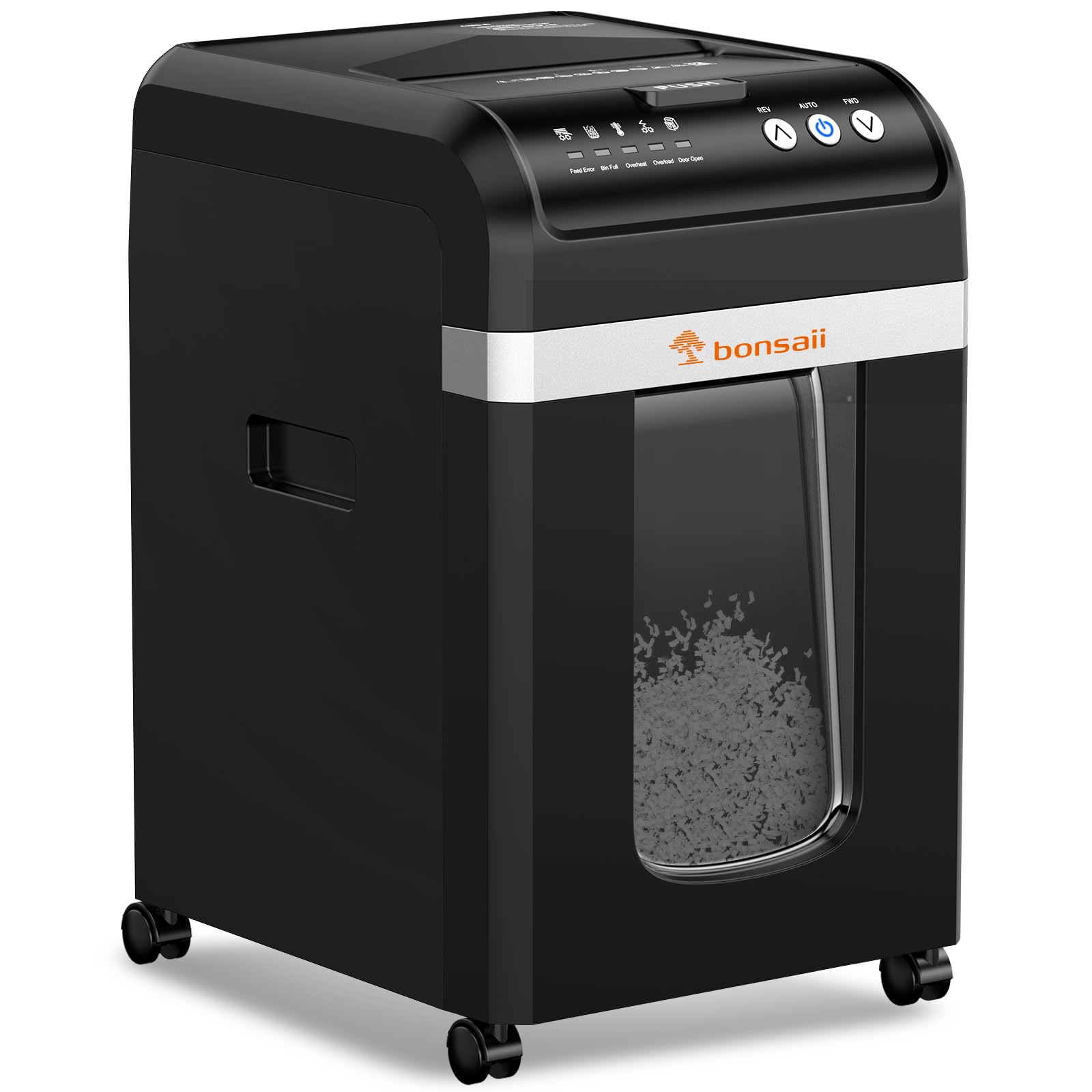 Photo 1 of ***PARTS ONLY***Bonsaii 200-Sheet Auto Feed Paper Shredder, 60 Minutes Nonstop Heavy Duty Shredders, 8.1 Gallon Large Bin Office Document Shredder, Micro-Cut/High Security P-4 Commercial Grade Shredder (C283-A)