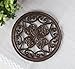 Cast Iron Round Trivet with Vintage Pattern - Decorative Cast Iron Trivet For Rustic Kitchen Or Dining Table - 7