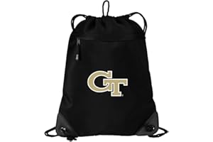 Broad Bay Georgia Tech Drawstring Bag GT Yellow Jackets Cinch Pack Backpack UNIQUE MESH & MICROFIBER