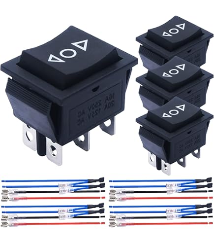 MKBKLLJY 2Pcs Black Marine Rocker Switch 12V Rocker Toggle Switch 3Pin SPST