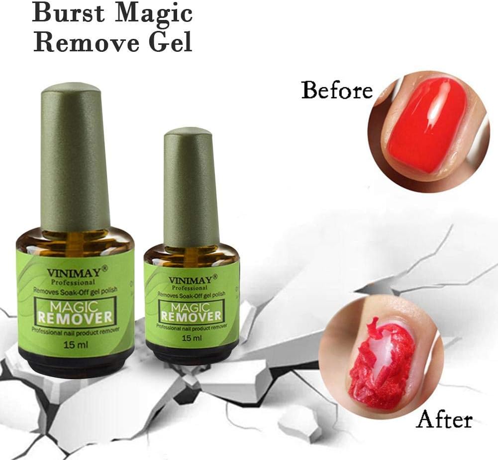 2Pcs Nail Enamel Wipe Residue Cleaner Polish Remover Gel Glue 2 Minutes