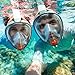 OCEAN REEF ARIA Snorkeling Mask - Full Face Mask with Panoramic View, Easy Breathing Anti-Fog System, Anti-Leak and Dry Top, Medium Size, Color White