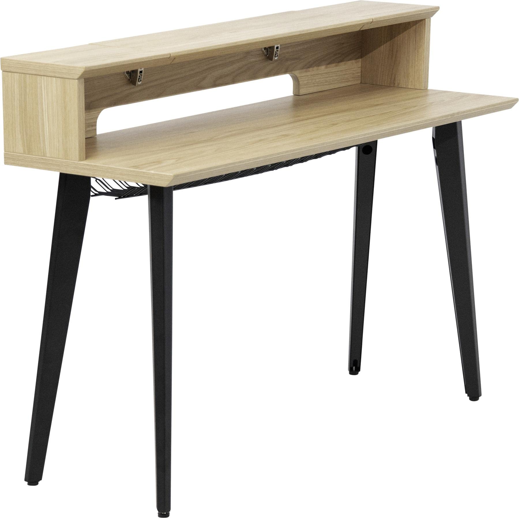 Gator Frameworks Elite Series 61-Note Keyboard Desk with Flip-Top Design and Rear Cable Passthrough, Natural Maple Finish (GFW-ELITEKEYTBL61-MPL)