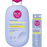 Bundle of eos Cashmere Lip Butter - Vanilla Cashmere, Plumping Peptides, Smoothing, 0.35 fl oz + Shea Better Body Lotion Vanilla Cashmere, 24-Hour Moisture Skin Care, Body Lotion, 16 fl oz