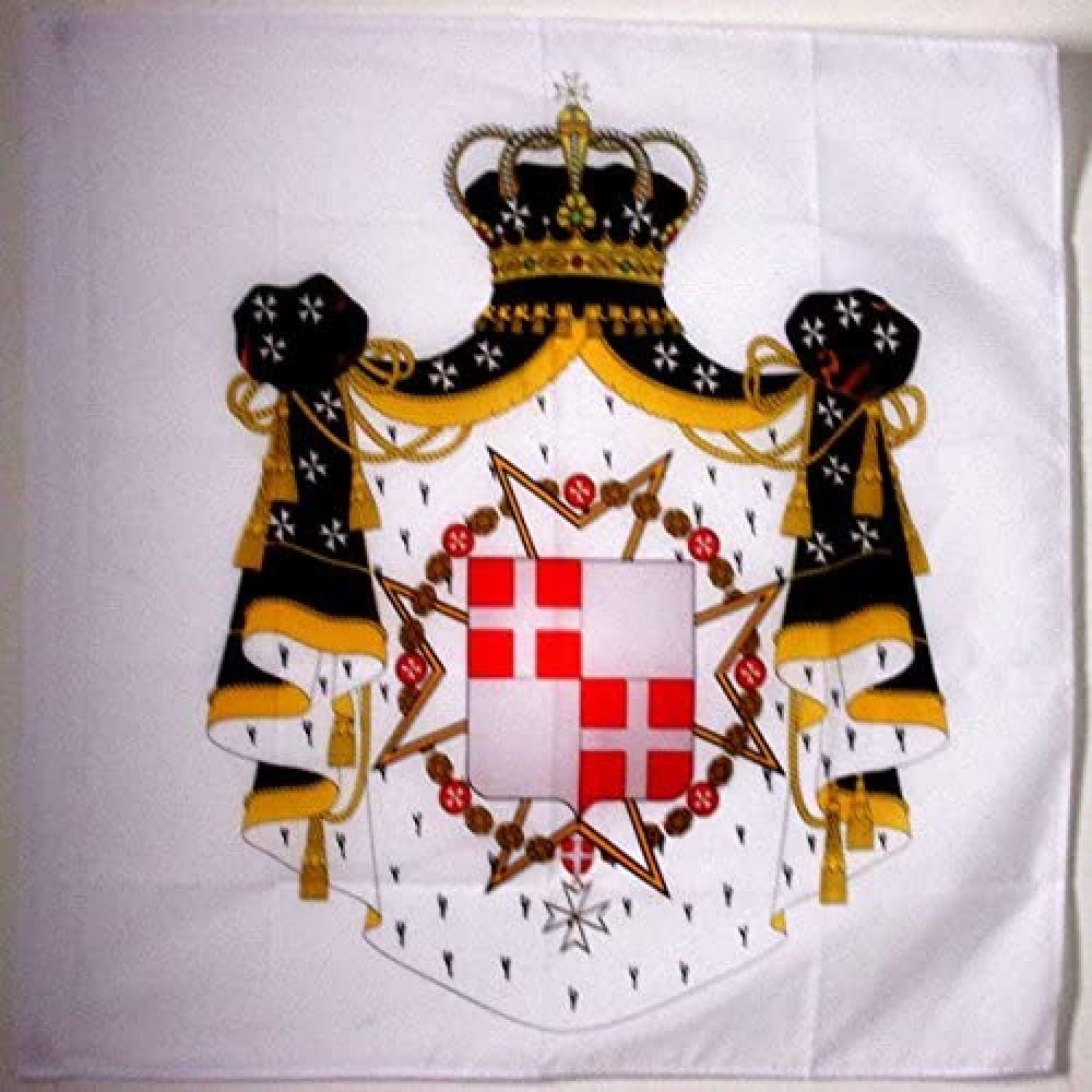 AZ FLAG - Grand Master Order of Malta Flag - 3x3 Ft - 100% Polyester St John of Jerusalem Banner with Sleeve - Fade Resistant - Vivid Colors - 3' x 3' Feet - 90x90 Cm