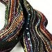 Trendy Multi Color Glitter Fashion Scarf, v1 (blk)