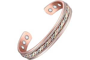 Cigmag Copper Bracelets for Women 99% Pure Copper Bracelet Cuff Bangle Strength Magnets Adjustable Copper Magnetic Bracelet with Gift Box for Christmas