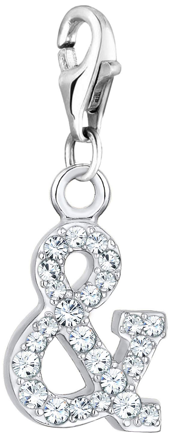 Nenalina 0403262819 Women's Symbol and Charm in 925 Sterling Silver with Crystals, Suitable for All Standard Charm Bracelets and Charm Necklaces