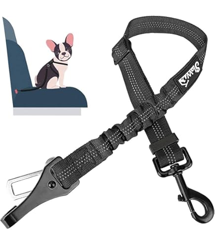 thumbnail image 2 of 2 In 1 Double Dog Leash + Car Seat Belt, Dual-Use Pet Walking Leash And Safety Seat Belt 360 Rotation Adjustable Lead Belt 2 of 10