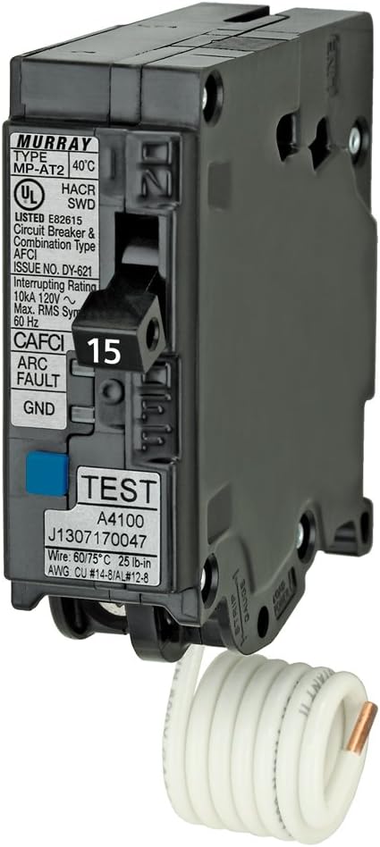 Murray MPA115AFCP 15-Amp Single Pole 120-volt Plug-On Combination AFCI Breaker - - 