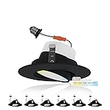 NUWATT Black 4 Inch Gimbal Retrofit LED Recessed