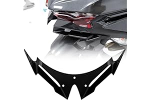 XIDAODIT for Kawasaki Ninja 500 Z500 Ninja500 Motorcycle Front Fairing Winglet Aerodynamic Spoiler Beak Nose Cone Extension Fixed Wing Kit (Black)