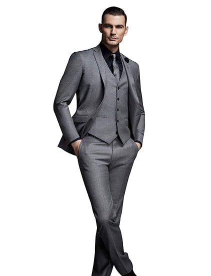 Frank Hommes Costumes De Mariage Gris Foncé Pour Les Hommes