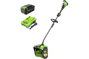 Greenworks 40V 12" Brushless Cordless Snow Shovel with LED Light, 4.0Ah Battery and Charger Included
