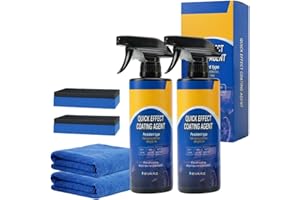 Quick Effect Car Coating Spray, Waterless Wash & Polish, Car Coating Spray for Shine & Protection, Quick Acting Paint Protection and Glass Cleaner (2pcs)