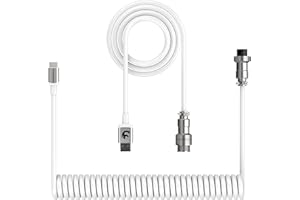 ZIYOU LANG C01 Custom Coiled USB C to A Cable with Detachable Double Sleeved Spiral Cable Extendable Spring Line Metal Aviato