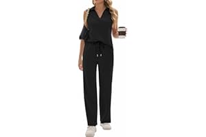 Sixstar Two Piece Sets for Women Summer Outfits Lounge Sets Mock Neck Tops Wide Leg Crop Pants Vacation Travel Outfits