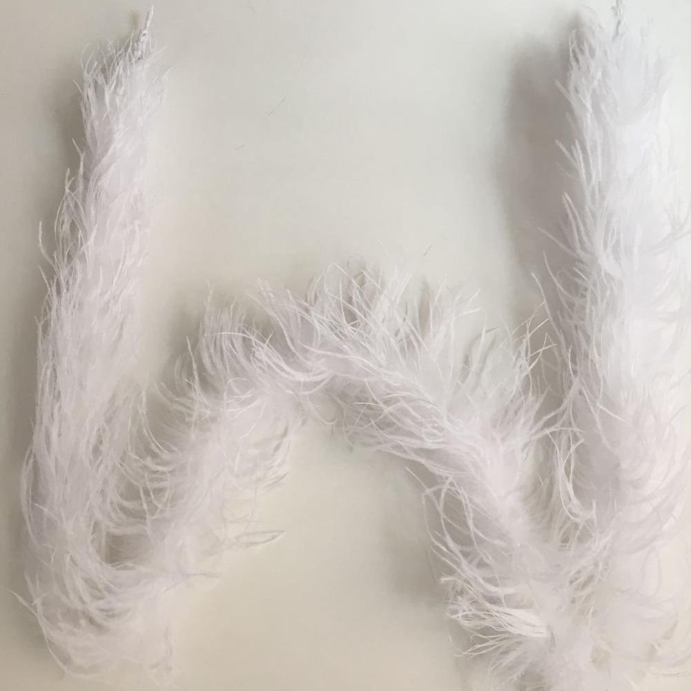 KOLIGHT Pack of 1.8m Dyed Ostrich Feather Boa Scarf DIY Home Wedding Party Office Clothing Accessories Decoration (White)