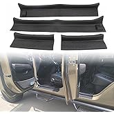 Wocch for Jeep JL Door Sill Guards 4 Door Entry Guard Protector Black Soft Rubber Scratch Cover Decal Sticker for Jeep Wrangl