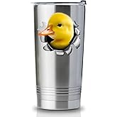 Onebttl Duck Gifts for Women Men, Duck Coffee Mug - Stainless Steel Tumbler 20OZ - Birthday Christmas Gifts for Duck Lovers
