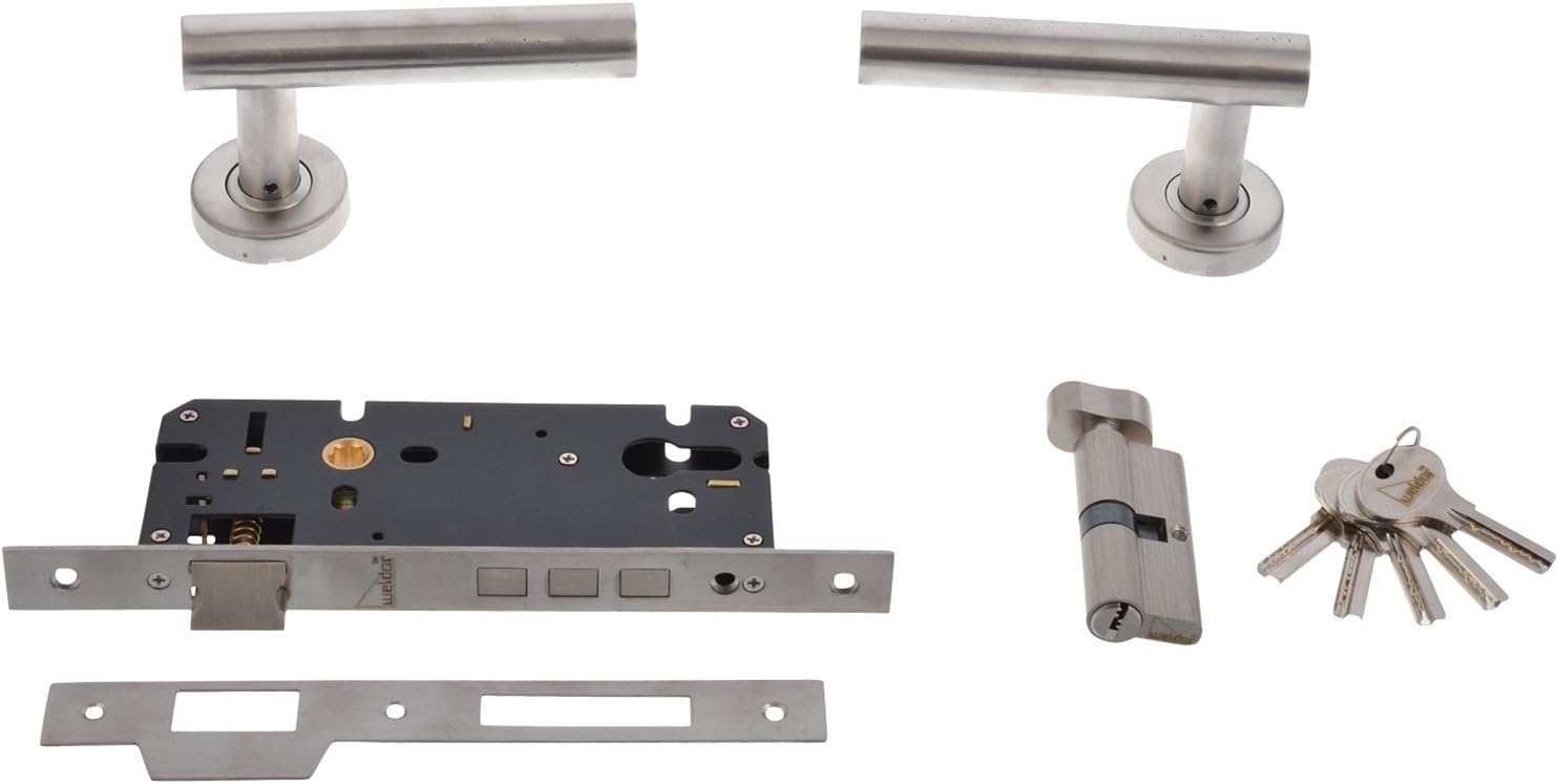 Keyur Stainless Steel Mortice Handle (Grey, 10-Piece, Kimh_11)