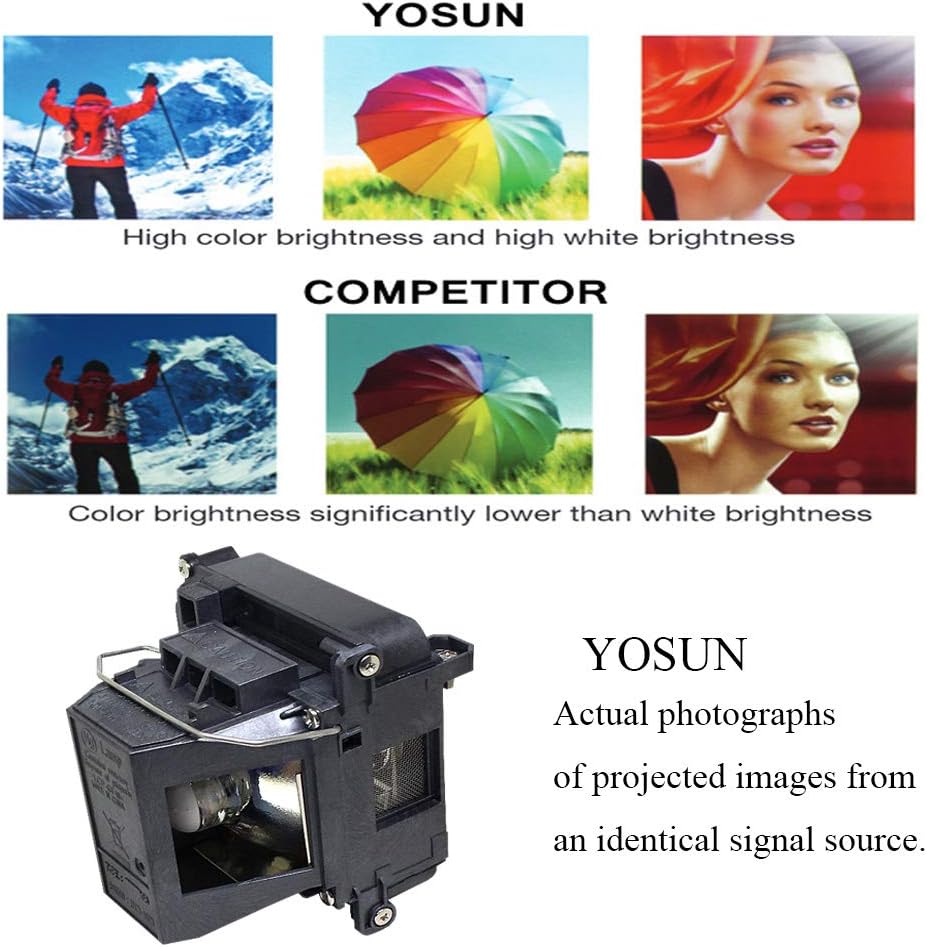 YOSUN v13h010l68 Projector Lamp Bulb for Epson Elplp68 PowerLite Home Cinema 3020 3010 3020e 3010e h450a h421a Replacement Projector Lamp Bulb: Home Improvement