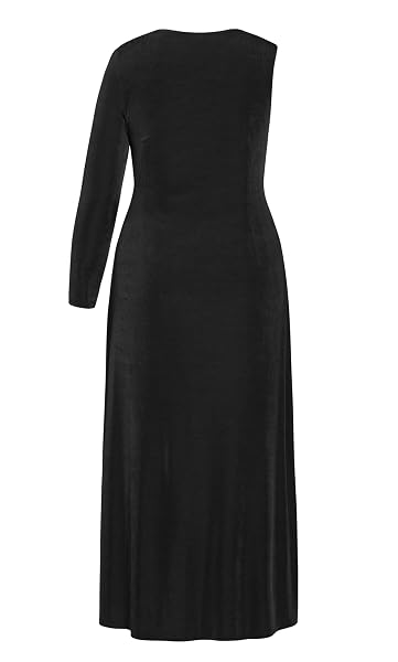 CITY CHIC PLUS SIZE DRESS, PAOLA MAXI DRESS BLACK