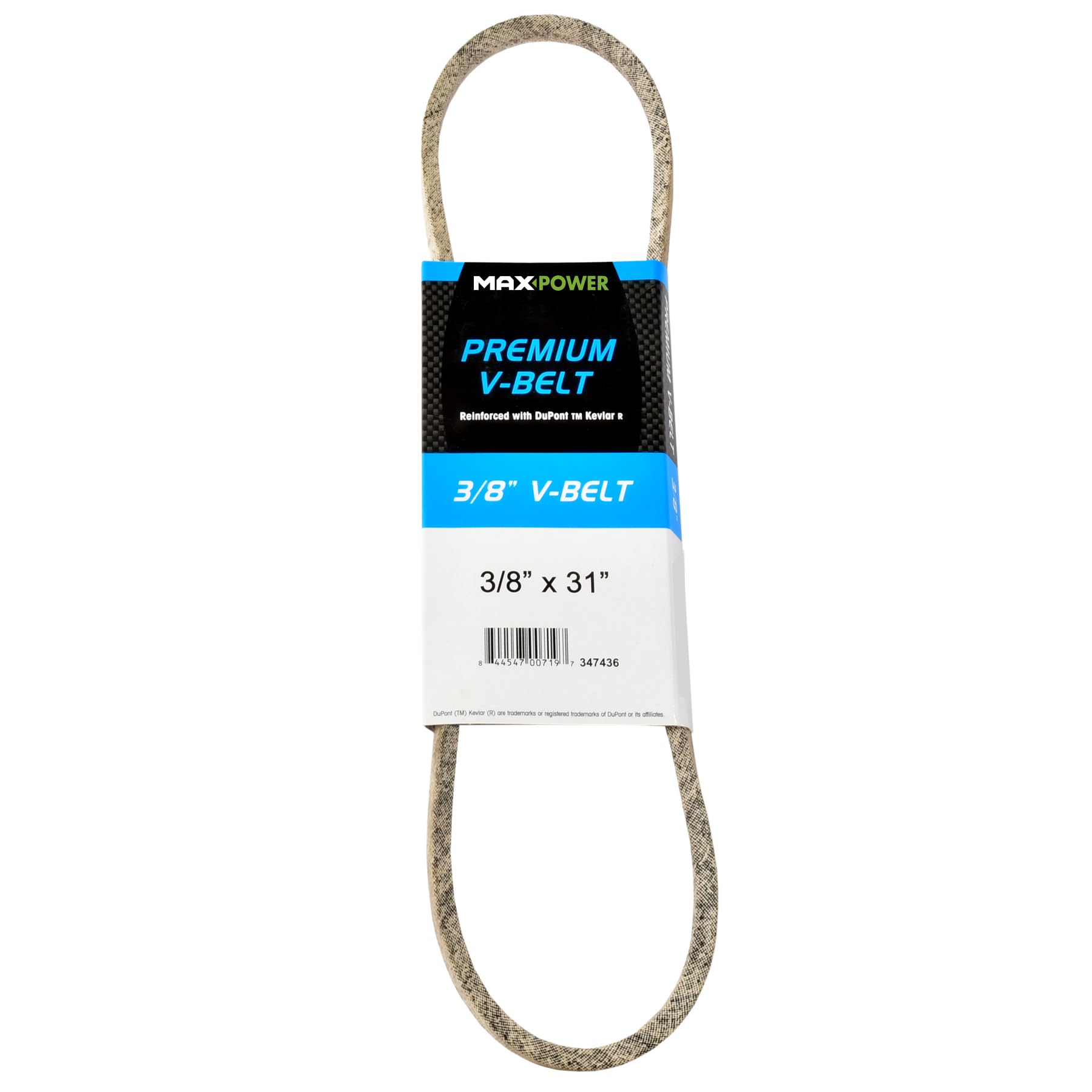 MAXPOWER V-belt 347436, Kevlar reinforced, 3/8 inch x 31 inch, 3L310, outer length L (a) 790 mm.