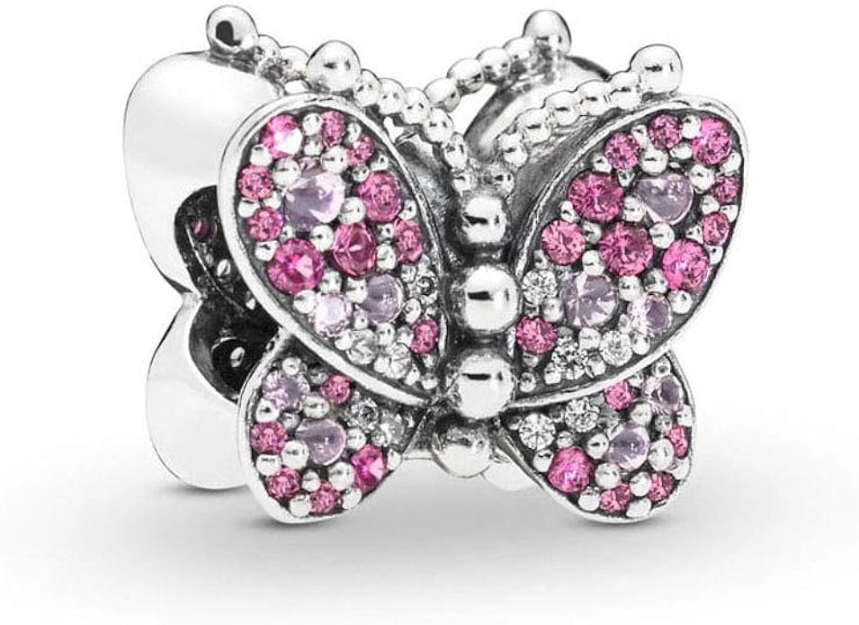 Pandora 925 Jewelry Bracelet Natural Fits Sterling Silver Dazzling Pink