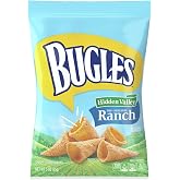 Bugles Crispy Corn Snacks, Ranch Flavor, Snack Bag, 3 oz