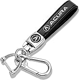 Leather Car Keychain, for Acura Integra RSX TSX TL Series Car Key Chain Ring Accessories for Men and Woman Black