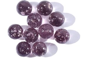 Enyolidimk 10Pcs Glass Marbles Glow in The Dark Multi-Color Luminous Marbles Marble Games and DIY Home Decoration Marble Runs Learning and Education (0.47 inch) (Purple)