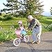 Kid's Bike Basket, Front Handlebar Boy's Bicycle Basket with 3 Pcs Alphabet Flower Animal Stickers, 36 Pcs Bike Wheel Spokes for Kids Chirlden Gift DIY Sets - Blue
