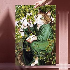 Canvas Wall Art Cute Cat Canvas Prints Home Artwork Decoration for Living Room,Bedroom - 12x18 inches