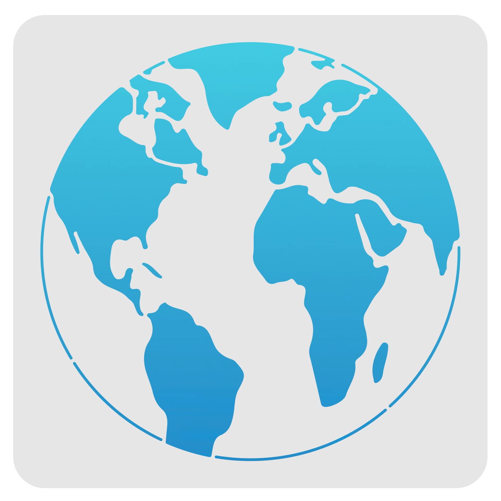 FINGERINSPIRE Earth Drawing Painting Stencils Template 30x30cm Plastic Stencils Decoration Square Reusable Stencils for Painting on Wood, Floor, Wall and Tile