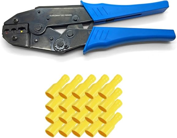 Arli Pince A Sertir Cosses De Fiches Plates 6 3 X 0 8 Mm Electrique Cosses Plates De Cosses Douille Connecteur Connecteur Chouquet Kit Pince A Sertir Connecteurs De Voiture Sertir Cosses Amazon Fr Bricolage