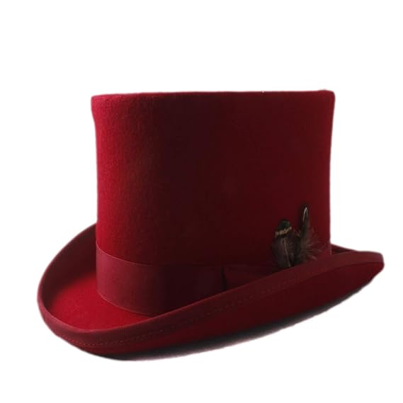 mens red top hat