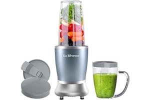 La Reveuse Personal Size Blender 250 Watts Power for Shakes Smoothies Seasonings Sauces with 1 Piece 15 oz Cup,1 Piece 10 oz 