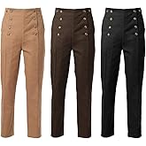 BPURB Mens Victorian Pants Cosplay Costume Steampunk Gothic Pants Trousers
