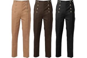 BPURB Mens Victorian Pants Cosplay Costume Steampunk Gothic Pants Trousers